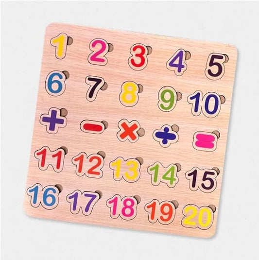 1-20 Number Wooden Math Puzzle Board