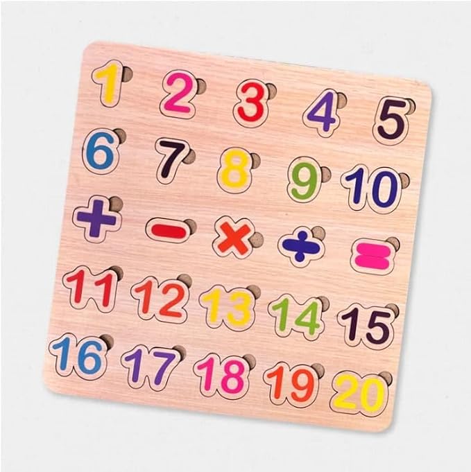 1-20 Number Wooden Math Puzzle Board