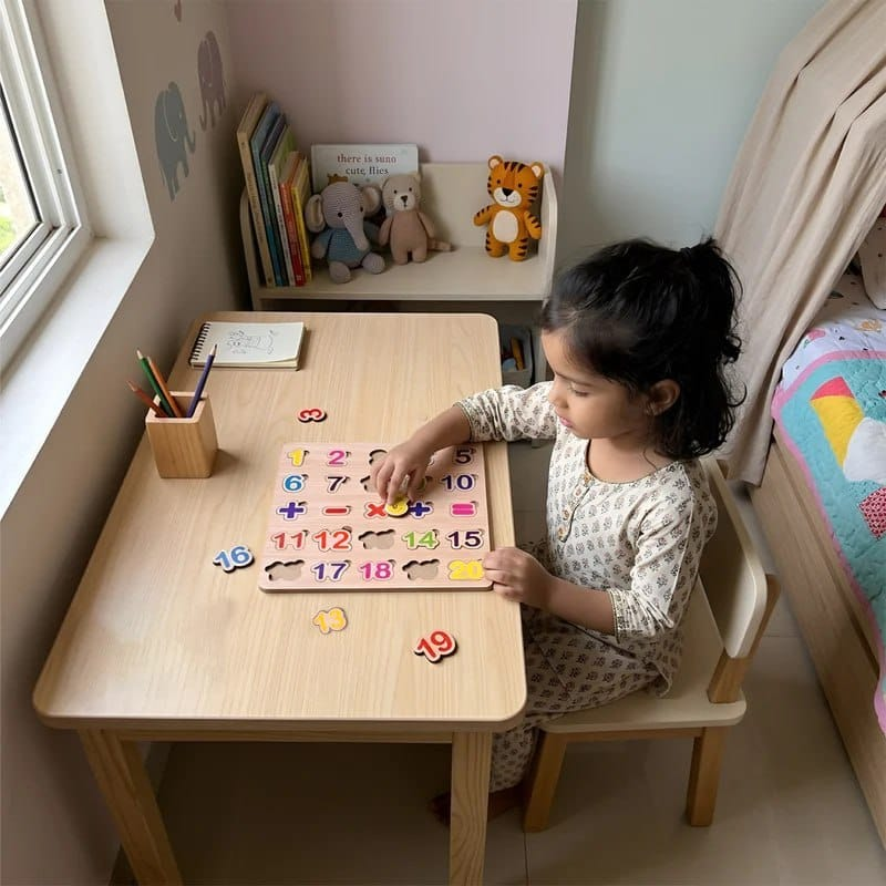 1-20 Number Wooden Math Puzzle Board